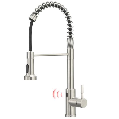 WELLFOR Brushed Nickel Single Handle Touchless 